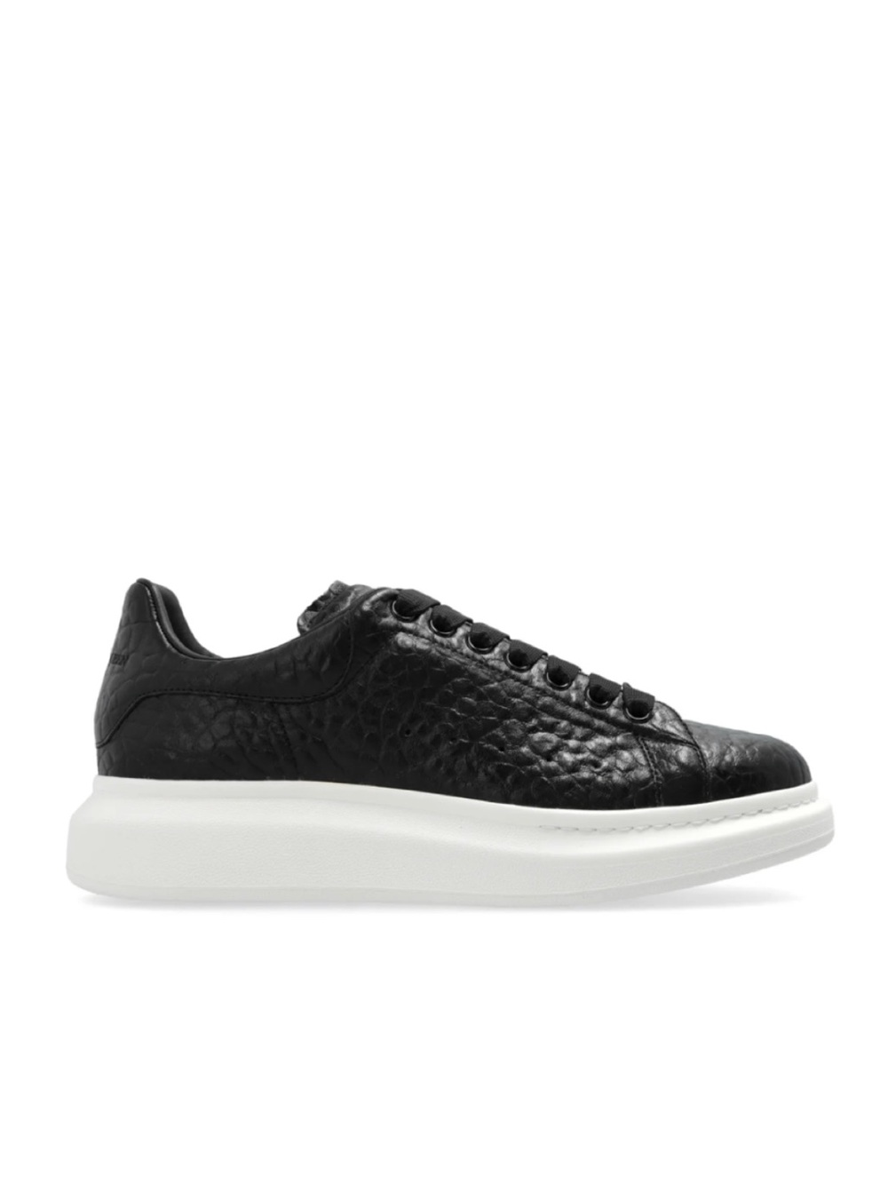 ALEXANDER MCQUEEN 'Oversized Sneakers' in Black Grainy Leather